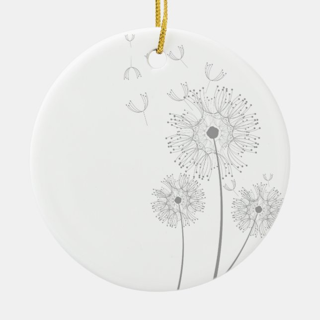 Make A Wish Dandelion Ceramic Tree Decoration (Front)