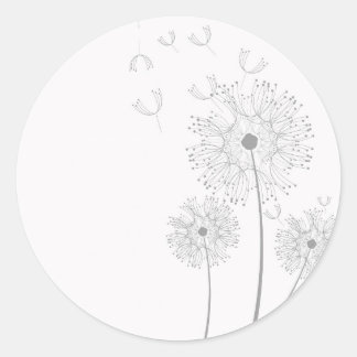 Make A Wish Dandelion Classic Round Sticker