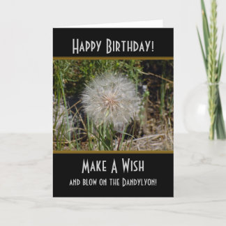 Make A Wish Dandylyon Birthday Card