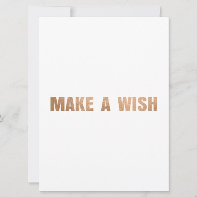 MAKE A WISH FLAT GREETING CARD (Front)