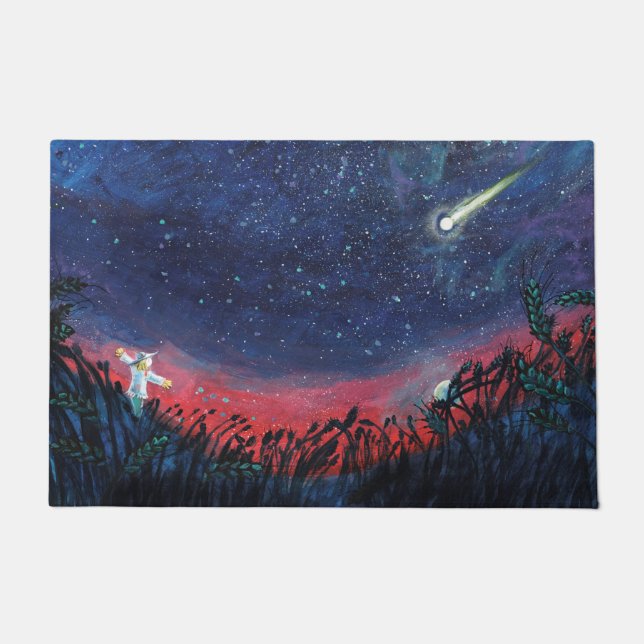 Make a Wish on a Shooting Star Illustration   Doormat (Front)