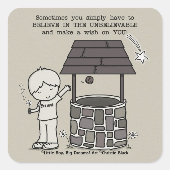 Make a Wish on You! Square Sticker (Front)