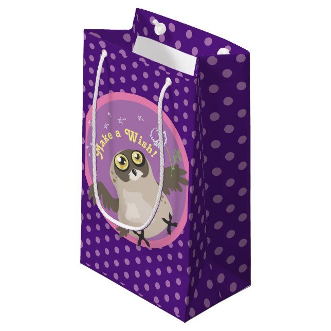 Make a Wish! Owl Small Gift Bag (Front Angled)