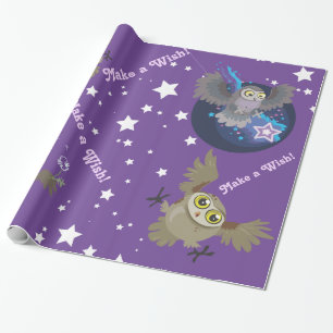 Make a Wish! Owls Wrapping Paper
