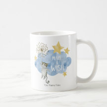 Make A Wish Quote Cat Star Cloud Nursery Baby Kids