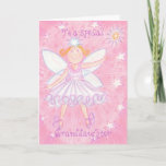 Make a Wish 'Special Granddaughter' birthday card<br><div class="desc">A funny fairy in pink and blue, ready to make your wishes come true! Greetings card with a cute fairy and the words 'To a special Granddaughter' on the front. A pink., lilac, blue and white customisable design for you to personalise with your own text, images and ideas.An original coloured...</div>