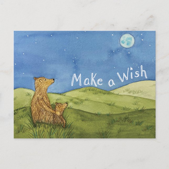 Make A Wish Stargazing Postcard (Front)