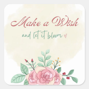 Make a Wish Stickers Floral Cute Set