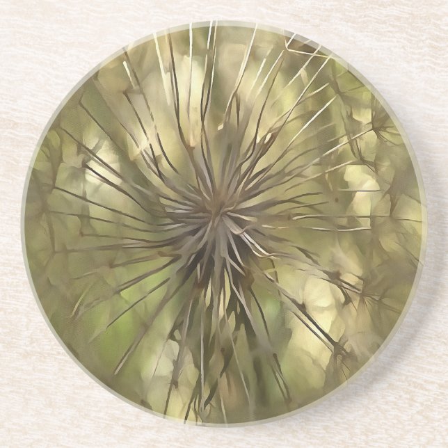 Make A Wish Wildflower Seed Head Art Coaster (Front)