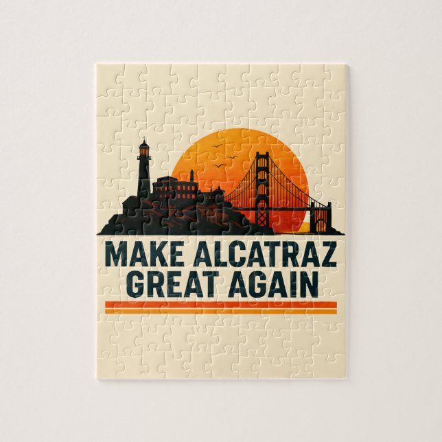 Make Alcatraz Great Again Funny Jigsaw Puzzle (Vertical)