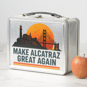 Make Alcatraz Great Again Funny Metal Lunch Box