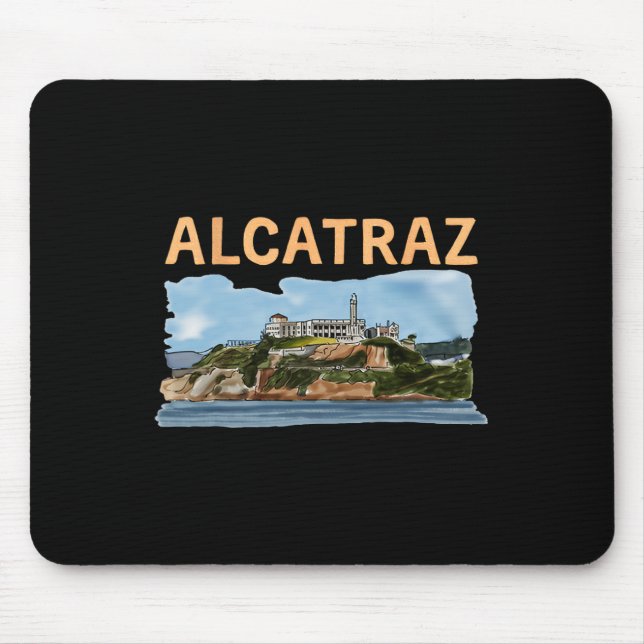Make Alcatraz Great Again Funny Trump Alcatraz Ret Mouse Mat (Front)