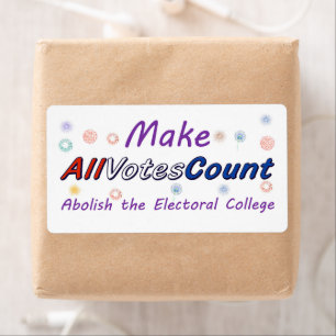 Make All Votes Count, shipping labels