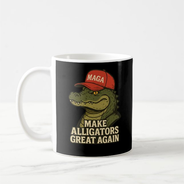 Make Alligators Great Again – Classic MAGA Gator Coffee Mug (Left)