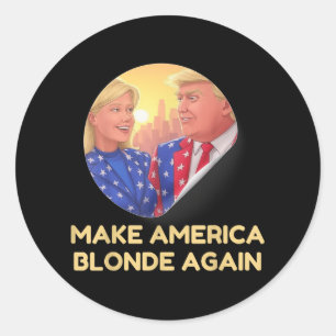 Make America Blonde Again _7 Classic Round Sticker