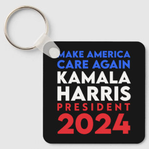 Make America Care Again Harris President 2024 Key Ring