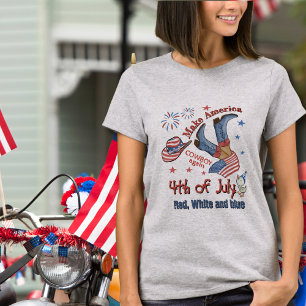 Make America Cowboy Again 4th of July T-Shirt