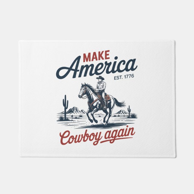 Make America Cowboy Again Horse Doormat (Front)