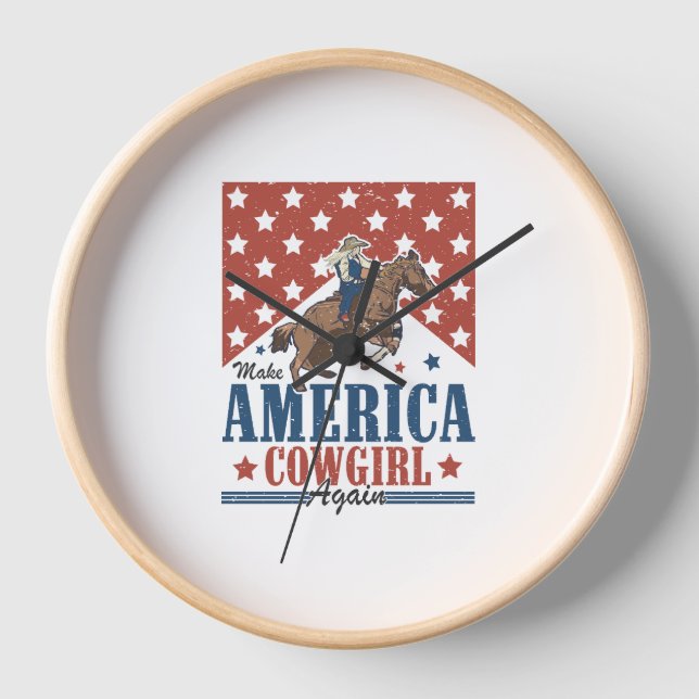 Make America Cowgirl Again Clock (Front)
