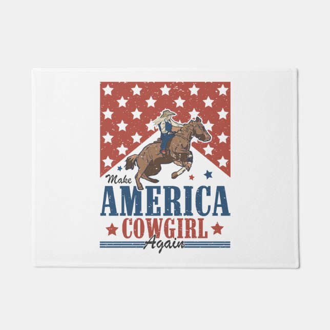 Make America Cowgirl Again Doormat (Front)