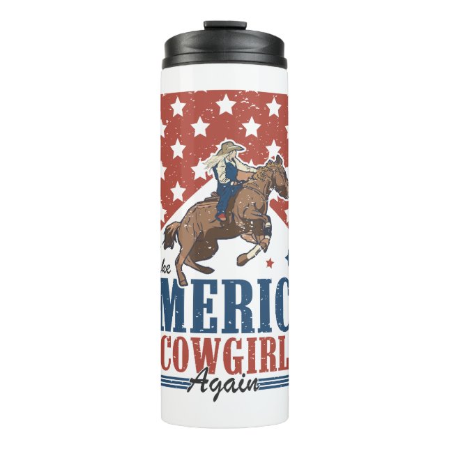 Make America Cowgirl Again Thermal Tumbler (Front)