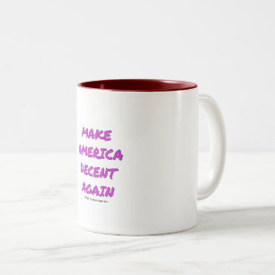 Make America Decent Again Two-Tone Coffee Mug