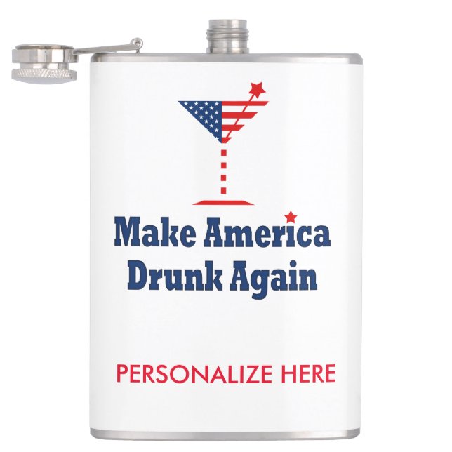 MAKE AMERICA DRUNK AGAIN HIP FLASK (Opened)