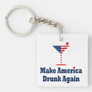 MAKE AMERICA DRUNK AGAIN KEY RING