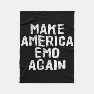 Make America Emo Again Funny Goth Us Gift Idea 1 Fleece Blanket
