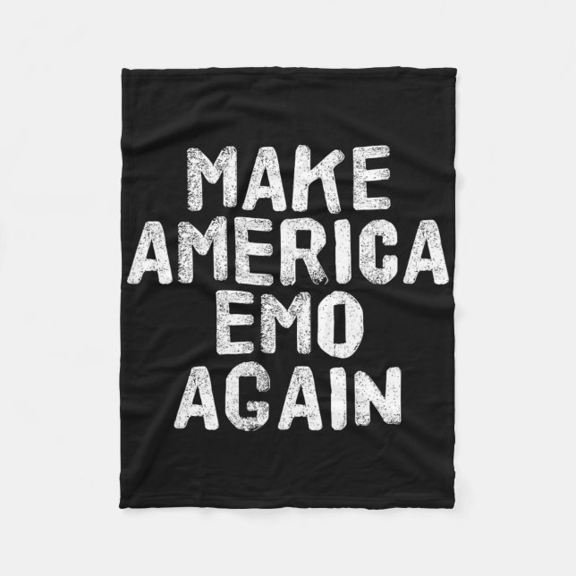 Make America Emo Again Funny Goth Us Gift Idea 1  Fleece Blanket (Front)