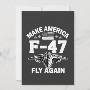 Make America F-47 Fly Again 4th of July Invitation