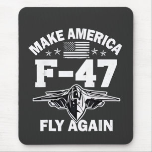 Make America F-47 Fly Again 4th of July Mouse Mat