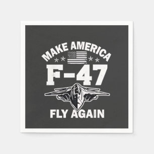 Make America F-47 Fly Again 4th of July Napkin