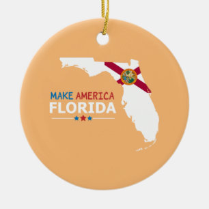 Make America Florida Ceramic Tree Decoration