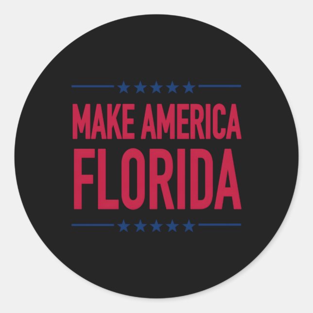 Make America Florida Classic Round Sticker (Front)