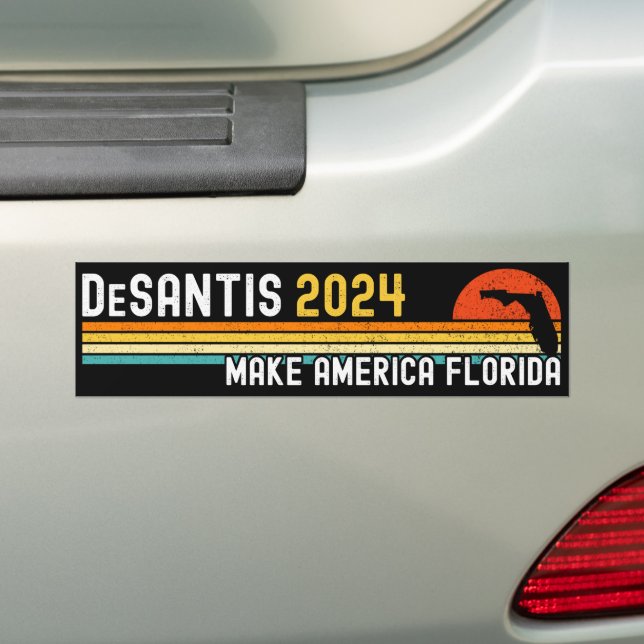 Make America Florida Ron DeSantis 2024 Bumper Sticker (On Car)