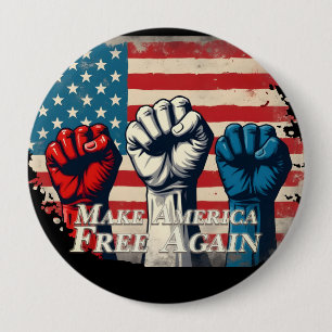 Make America Free Again Artwork 10 Cm Round Badge