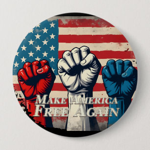 Make America Free Again Artwork 10 Cm Round Badge