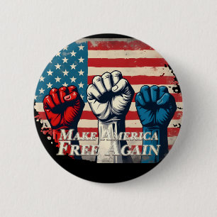 Make America Free Again Artwork 6 Cm Round Badge