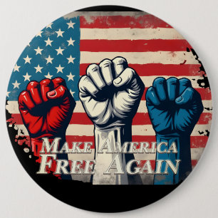 Make America Free Again Artwork 6 Cm Round Badge