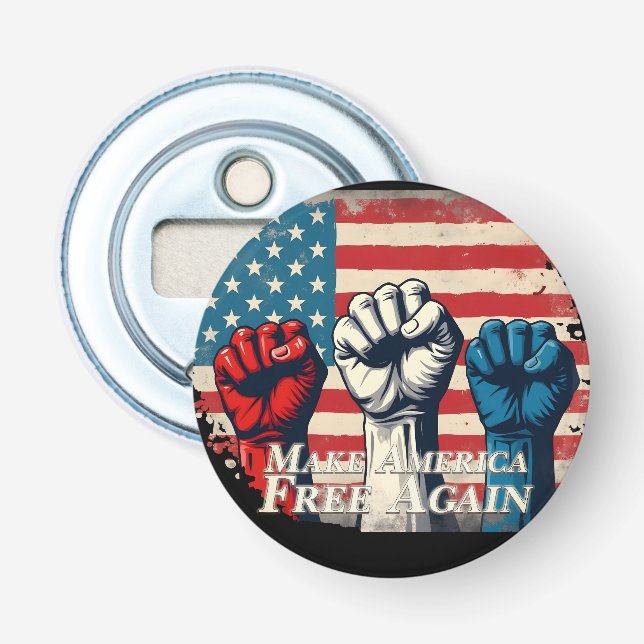 Make America Free Again Artwork Bottle Opener (Front)