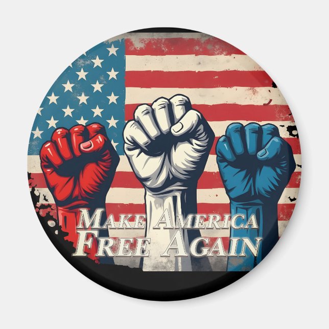 Make America Free Again Artwork Magnet (Front)