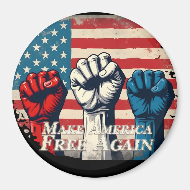 Make America Free Again Artwork Magnet (Front)