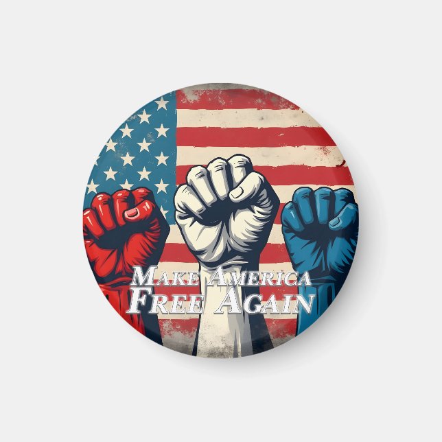 Make America Free Again Artwork Magnet (Front)