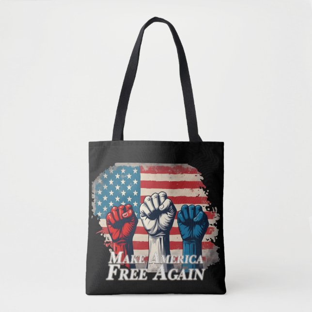 Make America Free Again Artwork Tote Bag (Front)