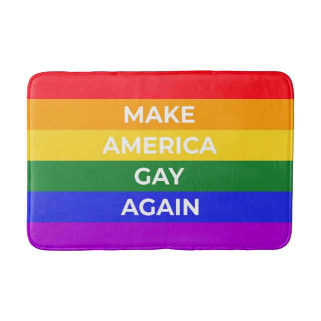 Make America Gay Again Bath Mat (Front)