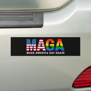 Make America Gay Again Gay Pride 2025 LGBTQ+  Bumper Sticker