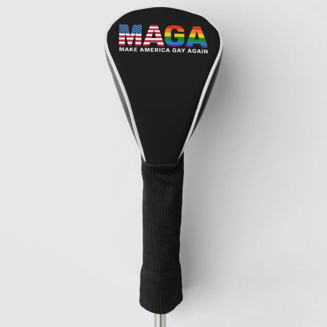 Make America Gay Again Gay Pride 2025 LGBTQ+  Golf Head Cover (Front)