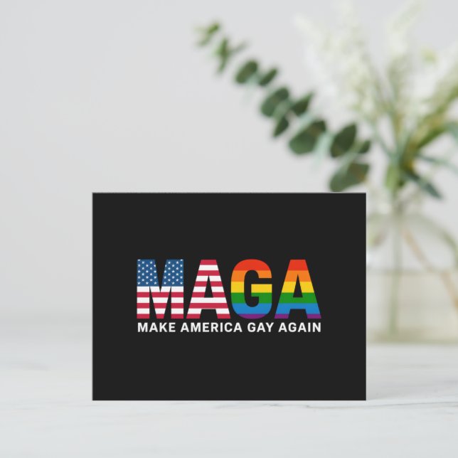 Make America Gay Again Gay Pride 2025 LGBTQ+  Postcard (Standing Front)