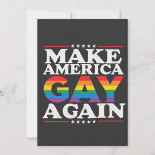 Make America Gay Again LGBT Pride Month Invitation